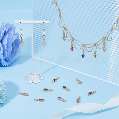16 Stück 8 Farben Messing Micro Pave Zirkonia Anhänger&nbsp;KK-HS0001-89