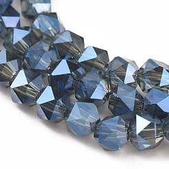Chapelets de perles en verre électroplaqué&nbsp;EGLA-L018-B-FR03