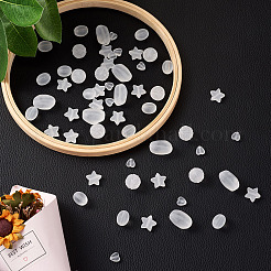 100pcs 5 transparente gefrostete Acrylperlen im Stil&nbsp;FACR-PJ0001-02
