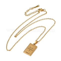 Colliers pendentifs en acier inoxydable 304 sur le thème du tarot pour femmes&nbsp;STAS-S128-02M