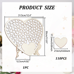 Gästebuch zur Hochzeit mit Herz&nbsp;AJEW-WH0609-680