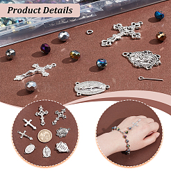 DIY Rosenkranz Perlen Stil Halsketten Armband Herstellung Finding Kit&nbsp;DIY-PH0021-63