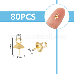 80 Stück 201 Edelstahl Tasse Perle Peg Bails Pin Anhänger&nbsp;STAS-UN0054-52