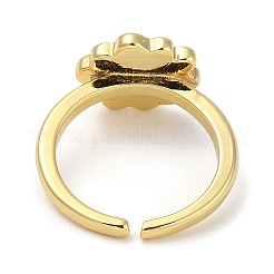 Anelli da dito con polsino in ottone placcato a cremagliera per donna&nbsp;RJEW-C114-10B-G