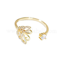 Verstellbare Messing-Micro pave Zirkonia Manschettenringe&nbsp;FS-WGDCDFA-01