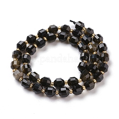 Natürliche goldenen Glanz Obsidian Perlen Stränge&nbsp;G-K303-A30-8mm