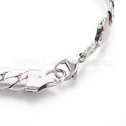 Bracelets à chaîne gourmette en acier inoxydable 304 résistant au ternissement&nbsp;BJEW-L636-02C-P