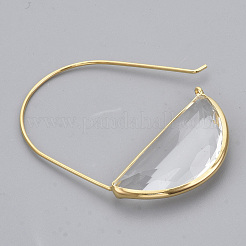 Pendientes de aro de latón&nbsp;EJEW-T007-04G-02-NF