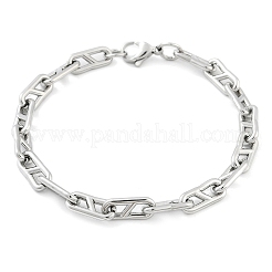 Bracelets à maillons ovales en acier inoxydable 304 pour femmes et hommes&nbsp;BJEW-F488-49A-P