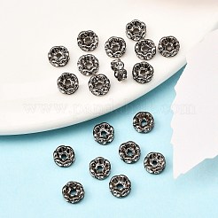 Messing Strass Zwischen perlen&nbsp;RB-A014-L6mm-01B-NF