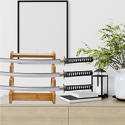 3-stufiger Flötenhalter aus Holz&nbsp;ODIS-WH0030-09
