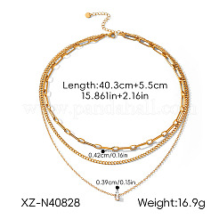 Colliers à chaîne simple en acier inoxydable 304 pour femmes&nbsp;WG92CC9-01