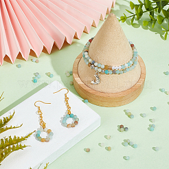 2 fili di perline di amazzonite naturale a forma di fiore&nbsp;G-NB0004-47