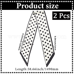 Sciarpa in tessuto di poliestere con motivo a pois per donne e ragazze&nbsp;AJEW-WH20072-65