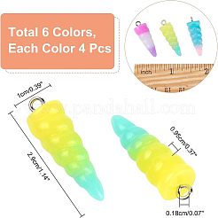 24 pz 6 colori pendenti in resina&nbsp;RESI-NB0001-70
