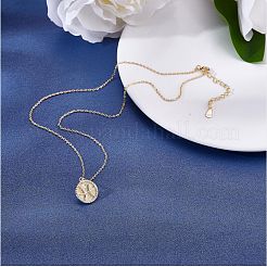 925 argent sterling 12 constellation collier or horoscope signe du zodiaque collier rond pendentif astrologie collier avec zircons bijoux d'anniversaire cadeau pour femmes hommes&nbsp;JN1089B