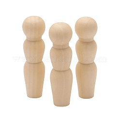 Ensemble de poupées à chevilles en bois inachevées&nbsp;PW-WG39B3A-01