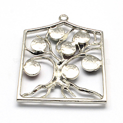 Baum des Lebens Chakra Legierung Edelstein große Anhänger&nbsp;X-PALLOY-R082-08P