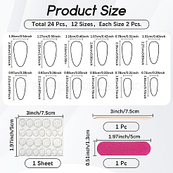 1 busta di unghie finte a pois in plastica&nbsp;MRMJ-CP0001-65A