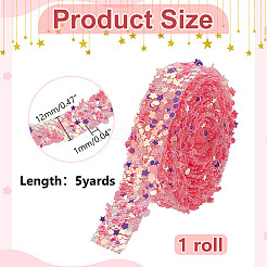 5 Yards Glitzer-PVC-Pailletten Hotfix-Ornament-Zubehör&nbsp;DIY-WH0128-19B