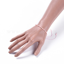 Bracelets de perles tressées en fil de nylon ajustable&nbsp;BJEW-JB04377-02