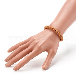Bracelets de perles extensibles en acrylique imitation bois&nbsp;BJEW-JB06232