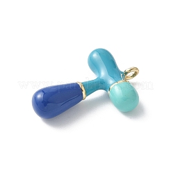 Pendentifs d'émail en laiton &nbsp;X-KK-E093-03G-T-01