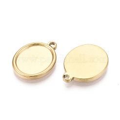 Cabochon-Fassungen für Anhänger aus Edelstahl 304&nbsp;STAS-T067-69G