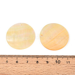 Pendentifs coquille jaune naturel&nbsp;BSHE-T014-36A