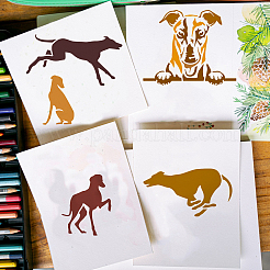 4 pz 4 stili pet scava fuori disegno pittura stencil&nbsp;DIY-WH0394-0133