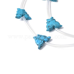 Gefärbten Synthesetürkisfarbenen Perlen Stränge&nbsp;G-B136-A04