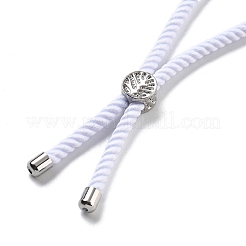 Pulseras de plata con cordón de nailon retorcido&nbsp;DIY-B066-03P-23