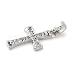 Pendentifs avec zircon cubiques à micro-pavés en laiton&nbsp;KK-U056-24P