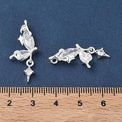 Messingpflaster klare Zirkonia Anhänger&nbsp;KK-C168-25S