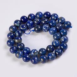 Chapelets de perles en lapis-lazuli naturel&nbsp;G-K254-01-10mm