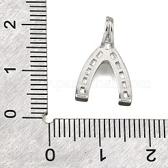 Pendentifs avec zircon cubiques à micro-pavés en laiton&nbsp;KK-V007-13P