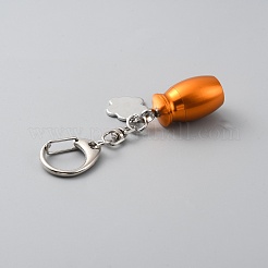 Zu öffnende Haustier-Gedenkurne mit Anhänger aus Aschelegierung als Schlüsselanhänger&nbsp;DIY-WH0430-107D