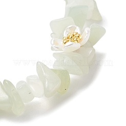 Pulseras elásticas de cuentas de jade natural nuevas para mujer&nbsp;BJEW-JB12315-02
