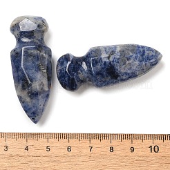 Ornement de modèle d'épée sculptée en sodalite naturelle&nbsp;DJEW-C019-02H