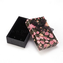 Blumenmuster Pappe Schmuckverpackung Box&nbsp;CBOX-L007-003A