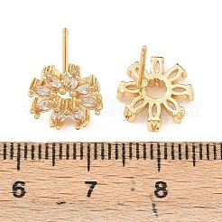 Boucles d'oreilles à tige en laiton&nbsp;EJEW-F400-01C-G
