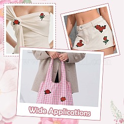 22 pieza de parche para coser o planchar con bordado computarizado de poliéster con flor de rosa&nbsp;PATC-CJZ0001-01