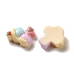 Undurchsichtige Decoden-Cabochons aus Kunstharz mit Waldmotiv&nbsp;RESI-C044-01