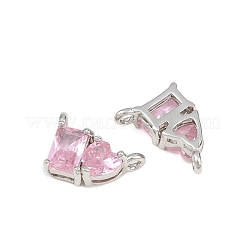 Charms in ottone zirconi a pavé di ottone&nbsp;CU-CBA6A75-04P