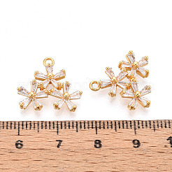 Pendentifs avec zircon cubiques à micro-pavés en laiton&nbsp;KK-N263-43G