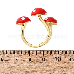 Offene Manschettenringe aus Messing und Emaille für Damen&nbsp;RJEW-U057-23G-03