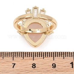 Bagues en laiton et quartz rose naturel&nbsp;GG-CBACC2B-07G-08