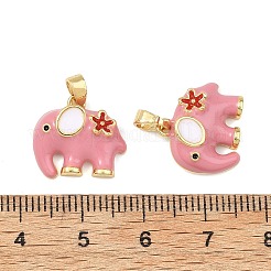Pendentifs d'émail en laiton &nbsp;KK-T001-04G-B