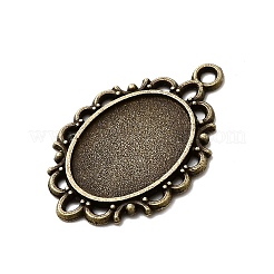 Filigrane Wrap oval Legierung Anhänger Fassungen&nbsp;PALLOY-N0088-16AB-NF