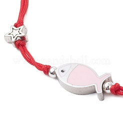 Braccialetti di perline intrecciate in nylon per donna uomo&nbsp;BJEW-JB11312